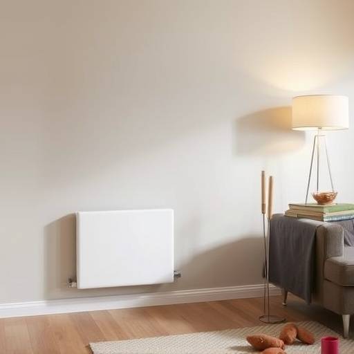 Illustration d'un syst&radic;&reg;me de chauffage moderne install&radic;&copy; dans un salon